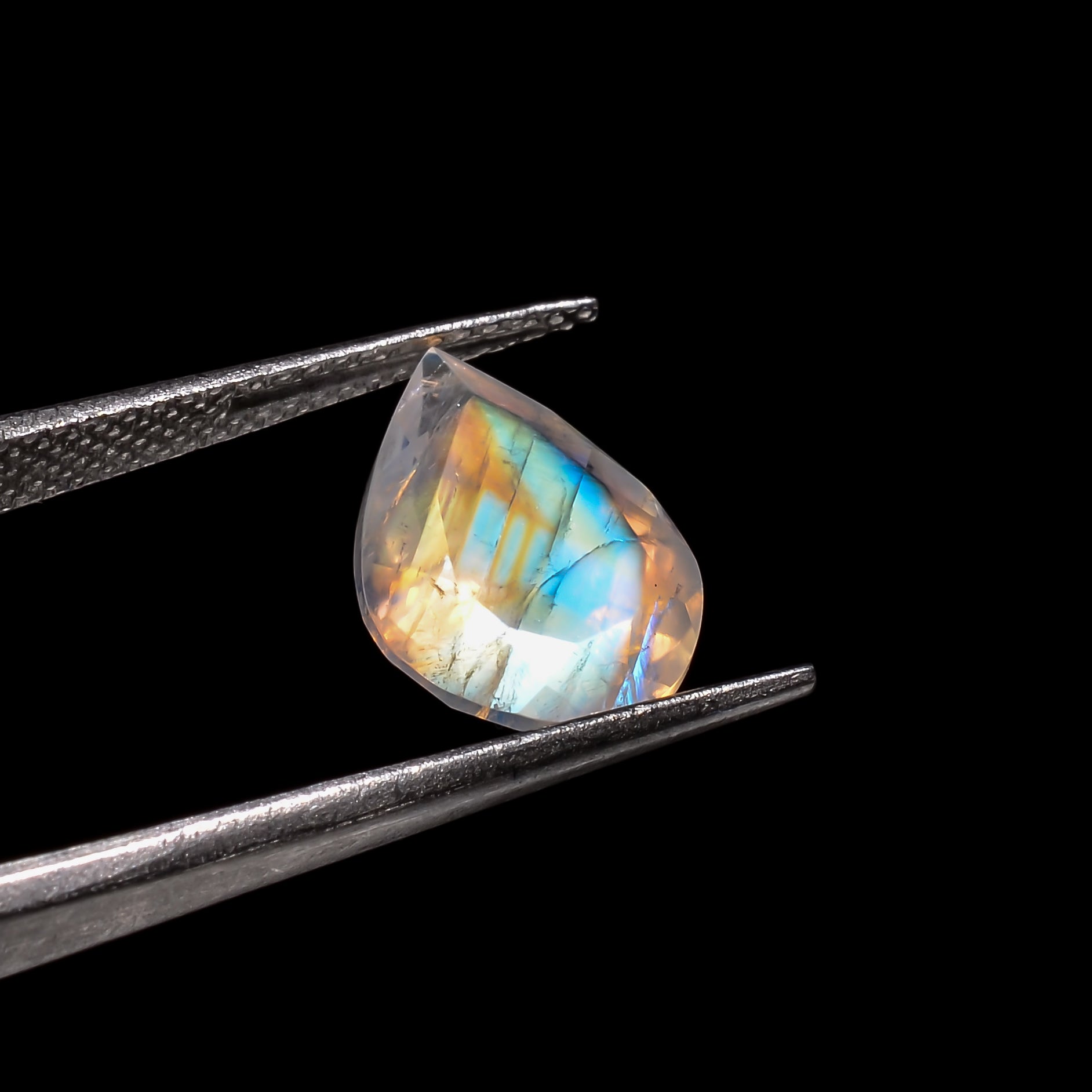 lava sky gem moonstone pear shape cut stone loose gemstone